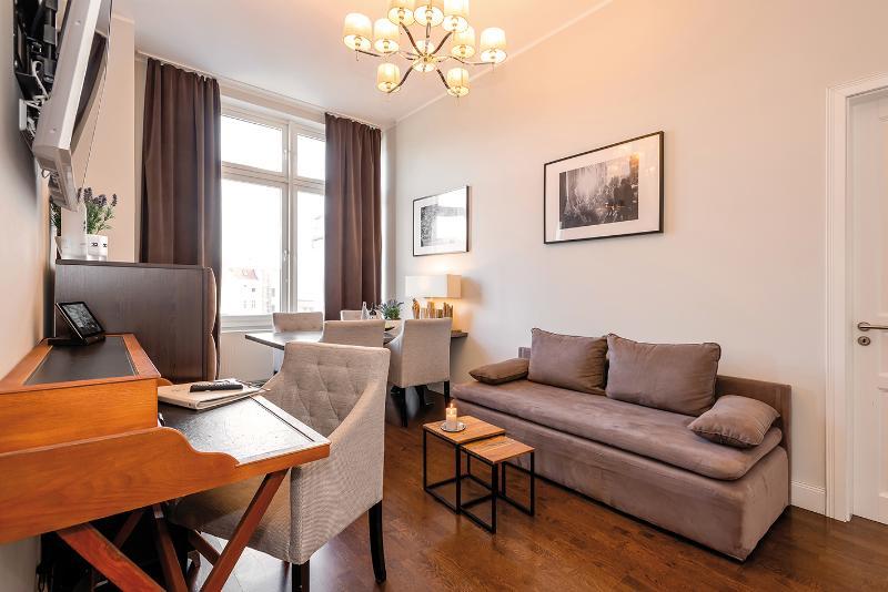 Arabel Design Apartments Berlin Luaran gambar A living room in a serviced apartment in Berlin, Germany